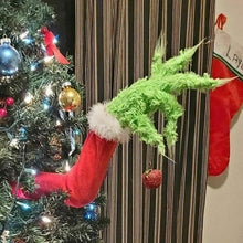 Load image into Gallery viewer, Christmas Thief Stole Burlap Wreath Santa Legs Decoration, Festival Door Wall Family Gifts Reusable Bowknot Hoop