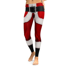 Load image into Gallery viewer, Yoga Christmas Print Hip High Waist Fitness Yoga Pants