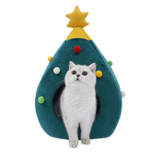 Load image into Gallery viewer, Christmas Tree Pet Bed Winter Warm Pet Nest Cat House Dog pet supplies