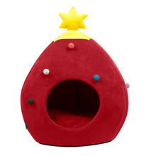 Load image into Gallery viewer, Christmas Tree Pet Bed Winter Warm Pet Nest Cat House Dog pet supplies