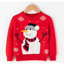 Load image into Gallery viewer, Christmas Snowman Pullover bottomed T-shirt for Children
