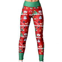 Load image into Gallery viewer, Yoga Christmas Print Hip High Waist Fitness Yoga Pants
