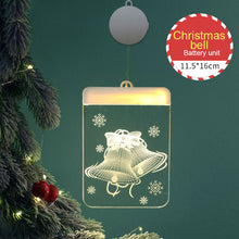 Load image into Gallery viewer, Creativity Christmas Decoration USB Lights LED Battery Lights Bells Elk String Lights 3D Acrylic Board Hanging Lights