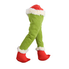 Load image into Gallery viewer, Christmas Thief Stole Burlap Wreath Santa Legs Decoration, Festival Door Wall Family Gifts Reusable Bowknot Hoop