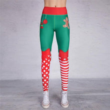 Load image into Gallery viewer, Yoga Christmas Print Hip High Waist Fitness Yoga Pants