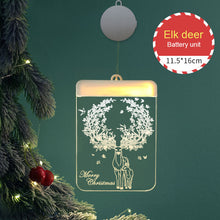 Load image into Gallery viewer, Creativity Christmas Decoration USB Lights LED Battery Lights Bells Elk String Lights 3D Acrylic Board Hanging Lights