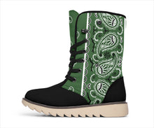 Load image into Gallery viewer, Classic Green Bandana Women's Polar boots