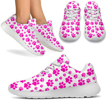 Load image into Gallery viewer, Pink Paw Prints Sport Sneakers