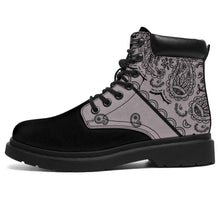 Load image into Gallery viewer, Classic Gray Bandana Black Out All Season Boots