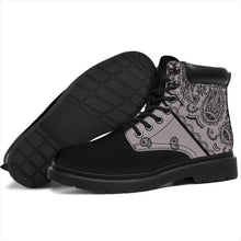 Load image into Gallery viewer, Classic Gray Bandana Black Out All Season Boots