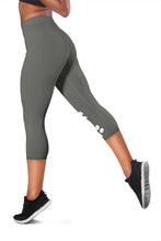 Load image into Gallery viewer, Dark Heather Paw Prints Capris