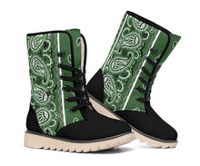 Load image into Gallery viewer, Classic Green Bandana Women's Polar boots
