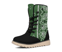 Load image into Gallery viewer, Classic Green Bandana Women's Polar boots
