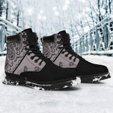 Load image into Gallery viewer, Classic Gray Bandana Black Out All Season Boots