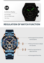 Load image into Gallery viewer, CURREN New Fashion Mens Watches with Stainless - keitshop