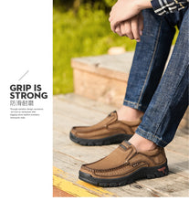 Load image into Gallery viewer, 2019 New Men Shoes Genuine Leather Men Flats Loafers High Plus Size 48 - keitshop