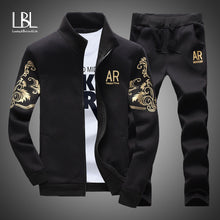 Load image into Gallery viewer, Men's Sportswear Sets 2019 Spring Autumn Male Casual Tracksuit Men 2 Piece Zipper Sweatshirt + Sweatpants Brand Track Suit Set - keitshop