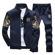 Load image into Gallery viewer, Men's Sportswear Sets 2019 Spring Autumn Male Casual Tracksuit Men 2 Piece Zipper Sweatshirt + Sweatpants Brand Track Suit Set - keitshop
