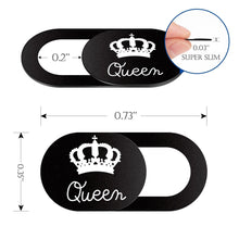 Load image into Gallery viewer, Lovers King Queen WebCam Cover Shutter Magnet Slider For iPhone iPad Laptops Phone Lens Privacy Sticker