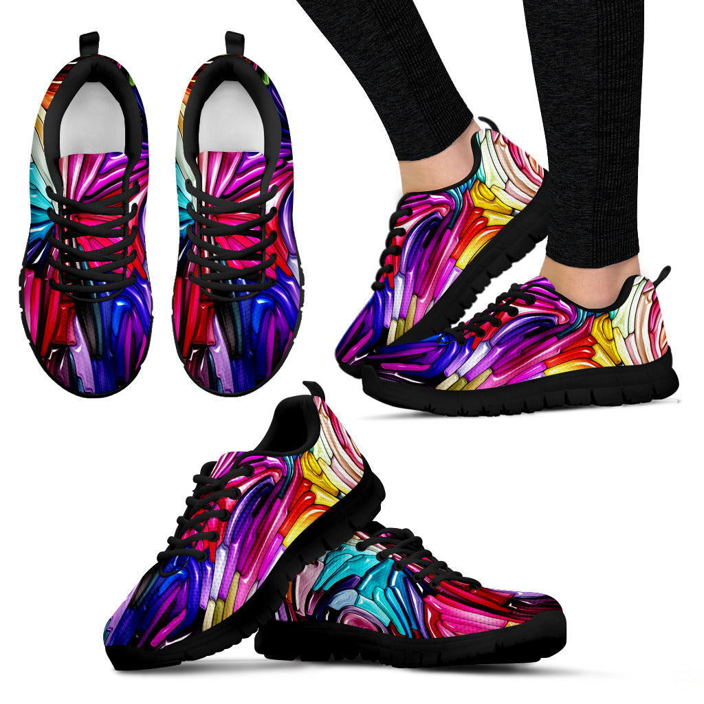 Colorful Liquid Art HandCrafted Sneakers