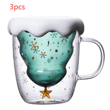 Load image into Gallery viewer, Double-layer Glass Christmas Tree Star Wish Cup High-temperature Resistant Glass Water Cup
