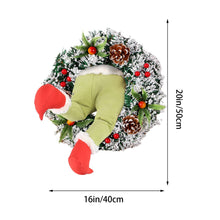 Load image into Gallery viewer, Christmas Thief Stole Burlap Wreath Santa Legs Decoration, Festival Door Wall Family Gifts Reusable Bowknot Hoop
