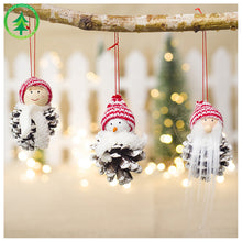 Load image into Gallery viewer, New Christmas Decoration Creative Wood Doll Doll Pine Cone Pendant Mini Doll Charm
