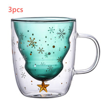 Load image into Gallery viewer, Double-layer Glass Christmas Tree Star Wish Cup High-temperature Resistant Glass Water Cup
