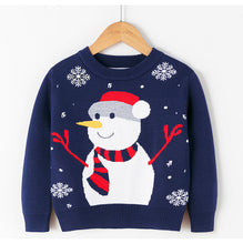 Load image into Gallery viewer, Christmas Snowman Pullover bottomed T-shirt for Children
