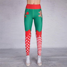 Load image into Gallery viewer, Yoga Christmas Print Hip High Waist Fitness Yoga Pants
