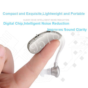 Rechargeable Mini Digital Hearing Aid Sound Amplifiers Wireless Ear Aids for Elderly Moderate to Severe Loss Drop Shipping
