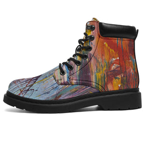Drizzled All Season Boots from Expressionistic Fine Art Painting