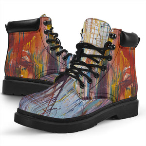 Drizzled All Season Boots from Expressionistic Fine Art Painting