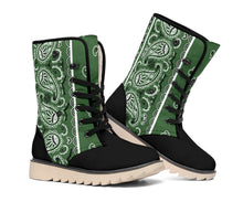 Load image into Gallery viewer, Classic Green Bandana Women&#39;s Polar boots
