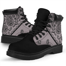 Load image into Gallery viewer, Classic Gray Bandana Black Out All Season Boots
