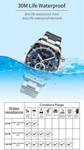 CURREN New Fashion Mens Watches with Stainless