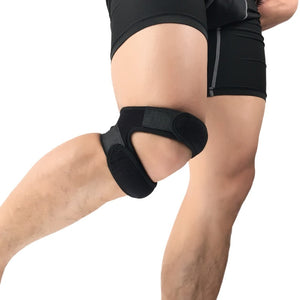 New 1PCS Pressurized Knee Wrap Sleeve Support Bandage Pad Elastic Braces Knee Hole Kneepad Safety Basketball Tennis Cycling - keitshop