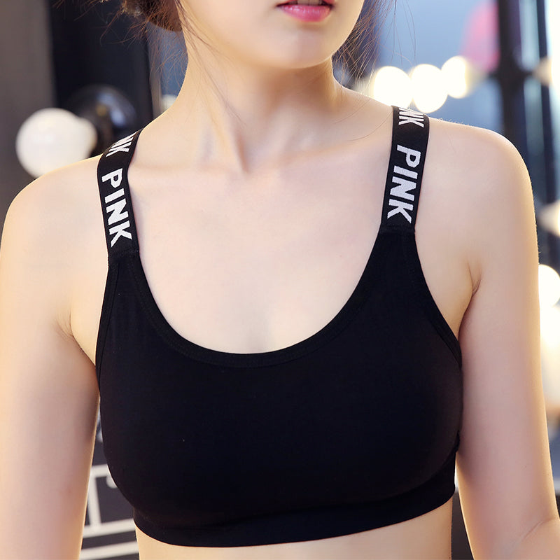 Women Sport Bra Top Black Padded Yoga Brassiere Fitness - keitshop