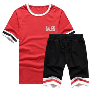 Summer 2PC Set Men EUR/US Size Short Sleeve T Shirts Two Piece Tops+ Shorts Suit Sportswear Set Mens Short Sets Male Tracksuit - keitshop