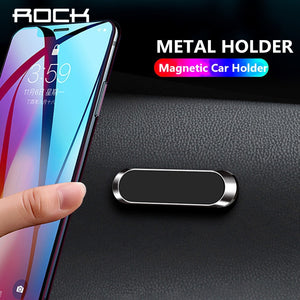 ROCK Metal Car Phone Holder Magnetic mini Strip Shape Stand Universal