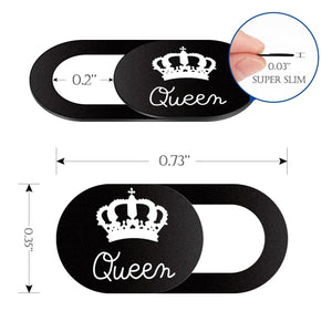 Lovers King Queen WebCam Cover Shutter Magnet Slider For iPhone iPad Laptops Phone Lens Privacy Sticker