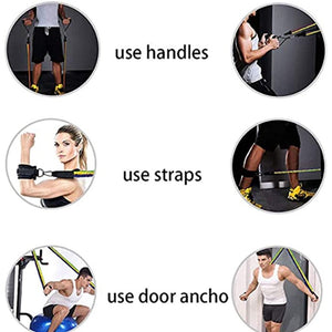 Fitness Insanity Resistance Band Set 5 Stackable Exercise - keitshop